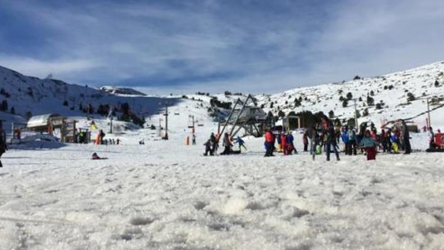 Esquiadors a l&#039;estació de Porté Puymorens.