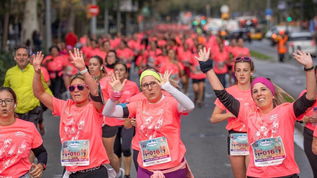 Corredoras en la Cursa de les Dones de Barcelona en 2024.