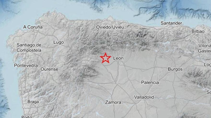 Registrado un terremoto de magnitud 4,3 en León
