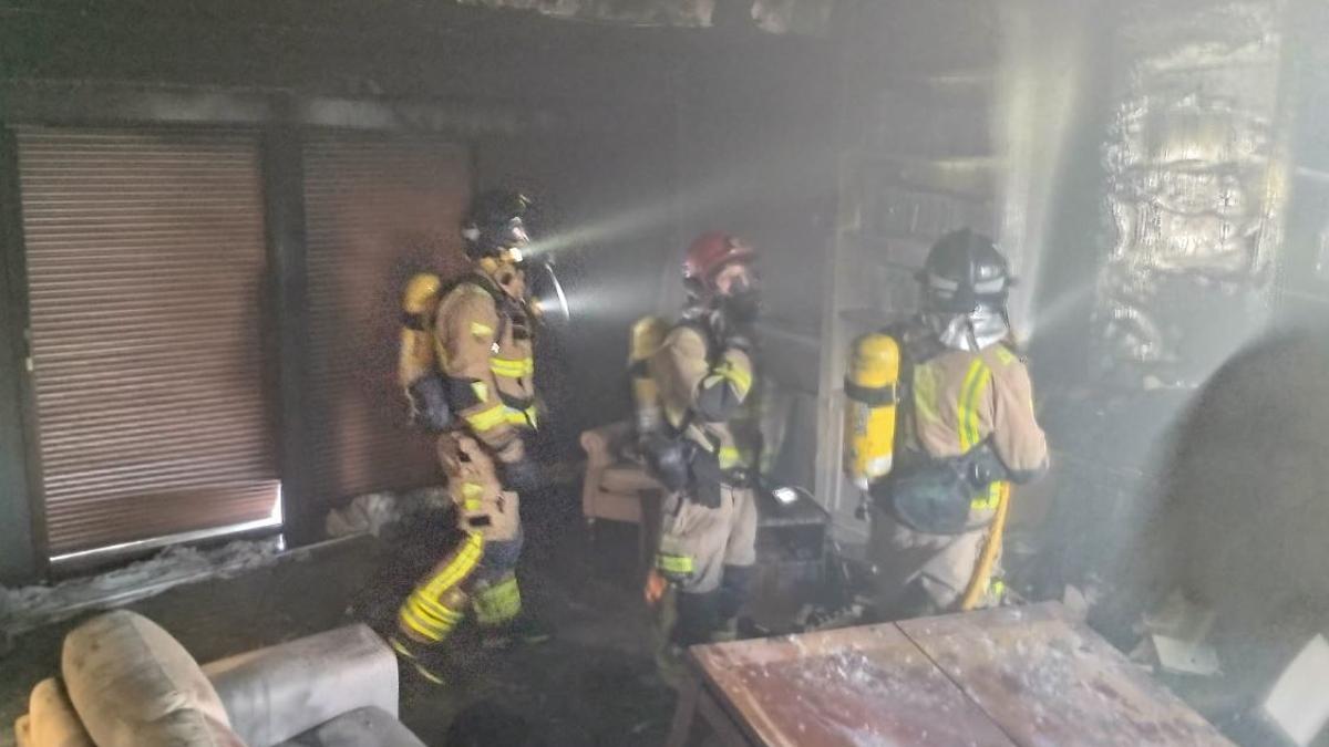 Incendio en una casa en Las Torres