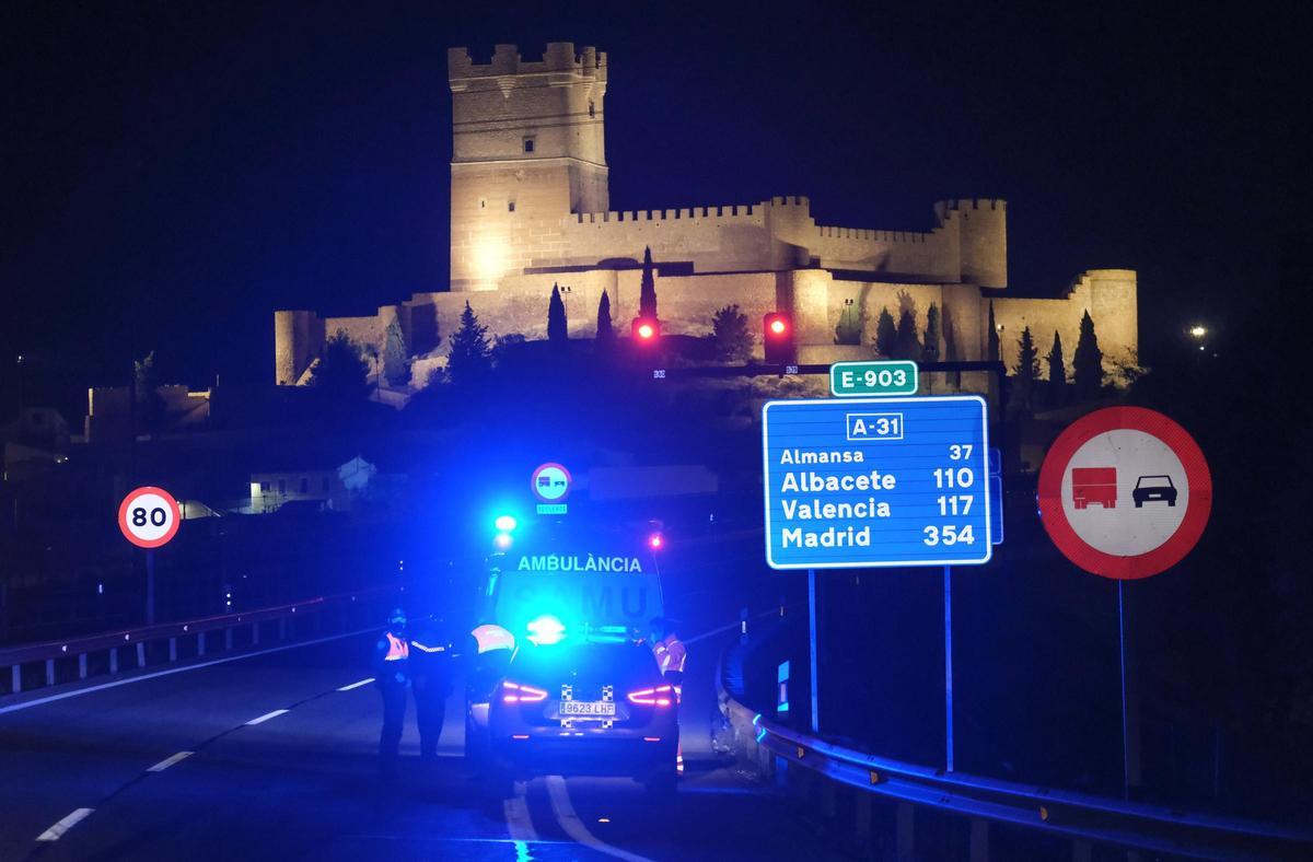 Simulacro de emergencia realizado en el túnel de Villena y su entorno en 2021.