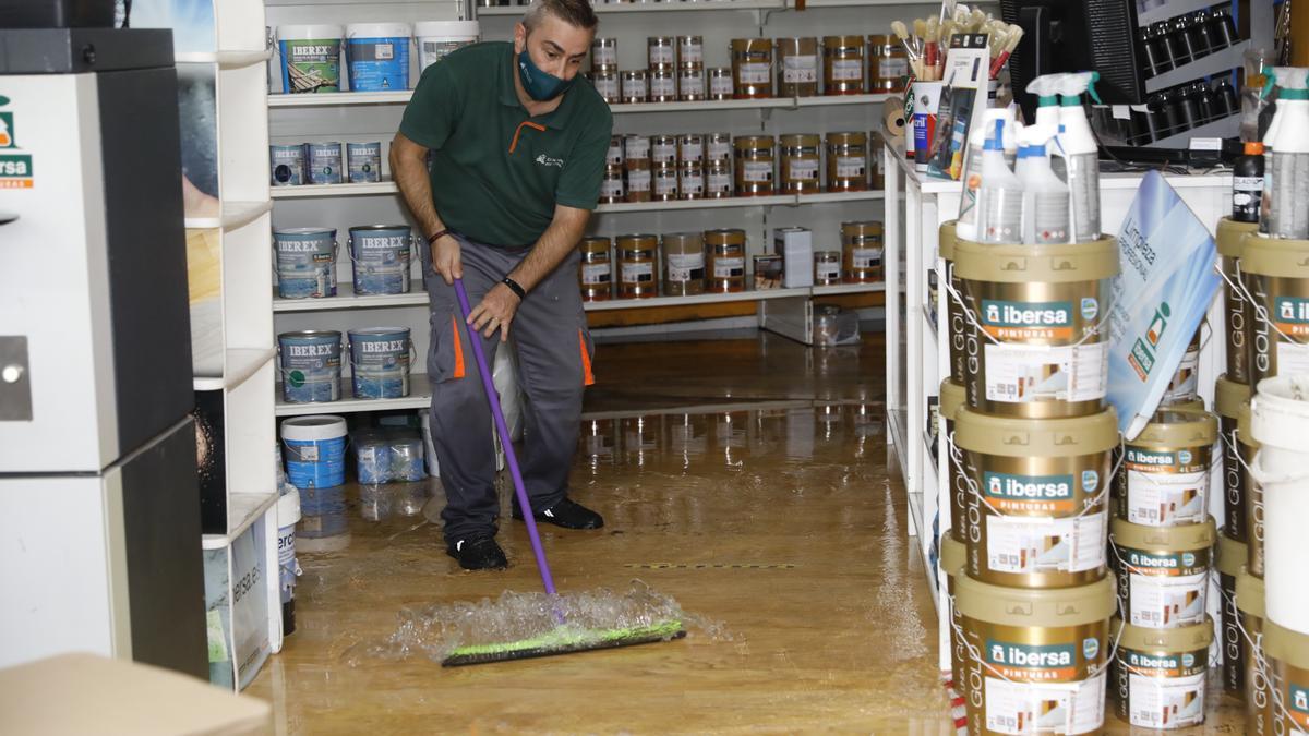 Inundaciones en Gijón por las fuertes lluvias