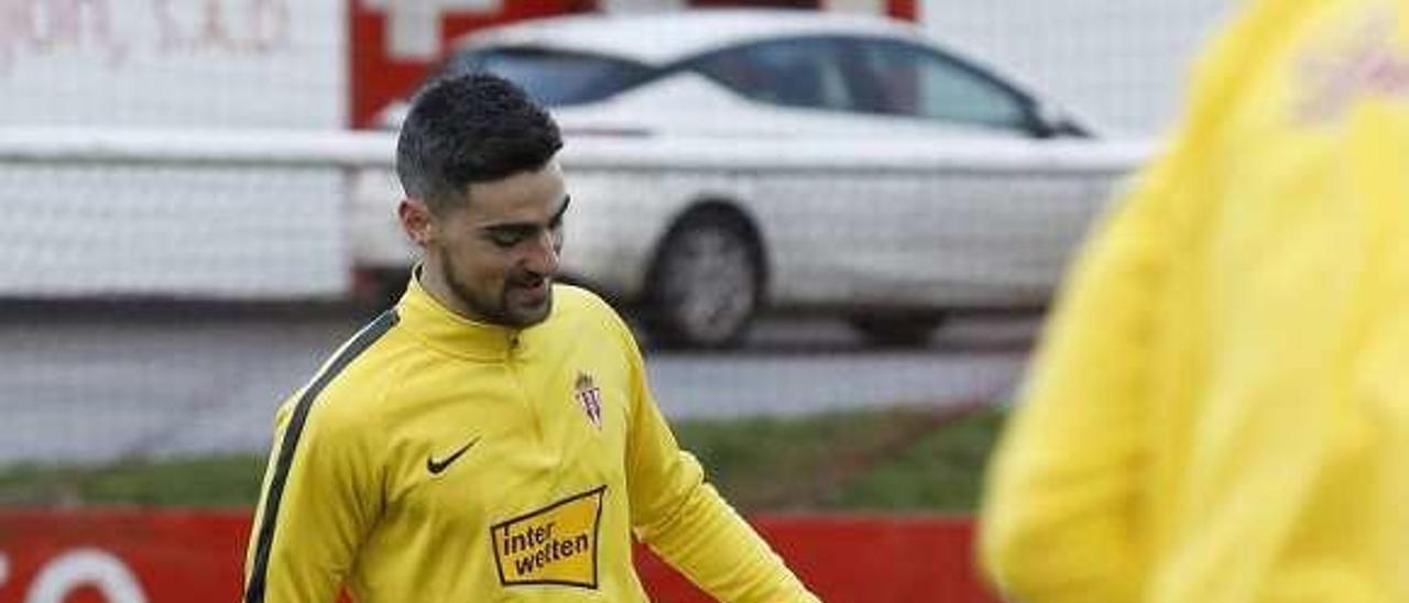 Borja López, durante un entrenamiento.