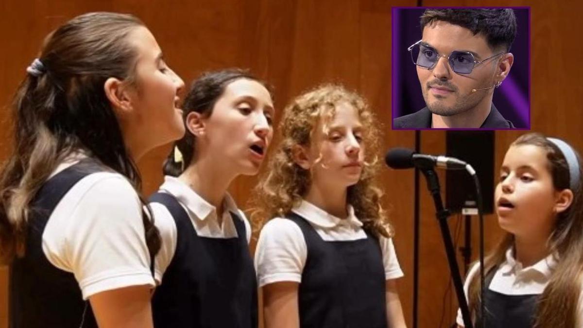 El coro del colegio Cluny de Vigo emociona a Abraham Mateo con su versión de 'Lánzalo': «Se me metió algo en el ojo»