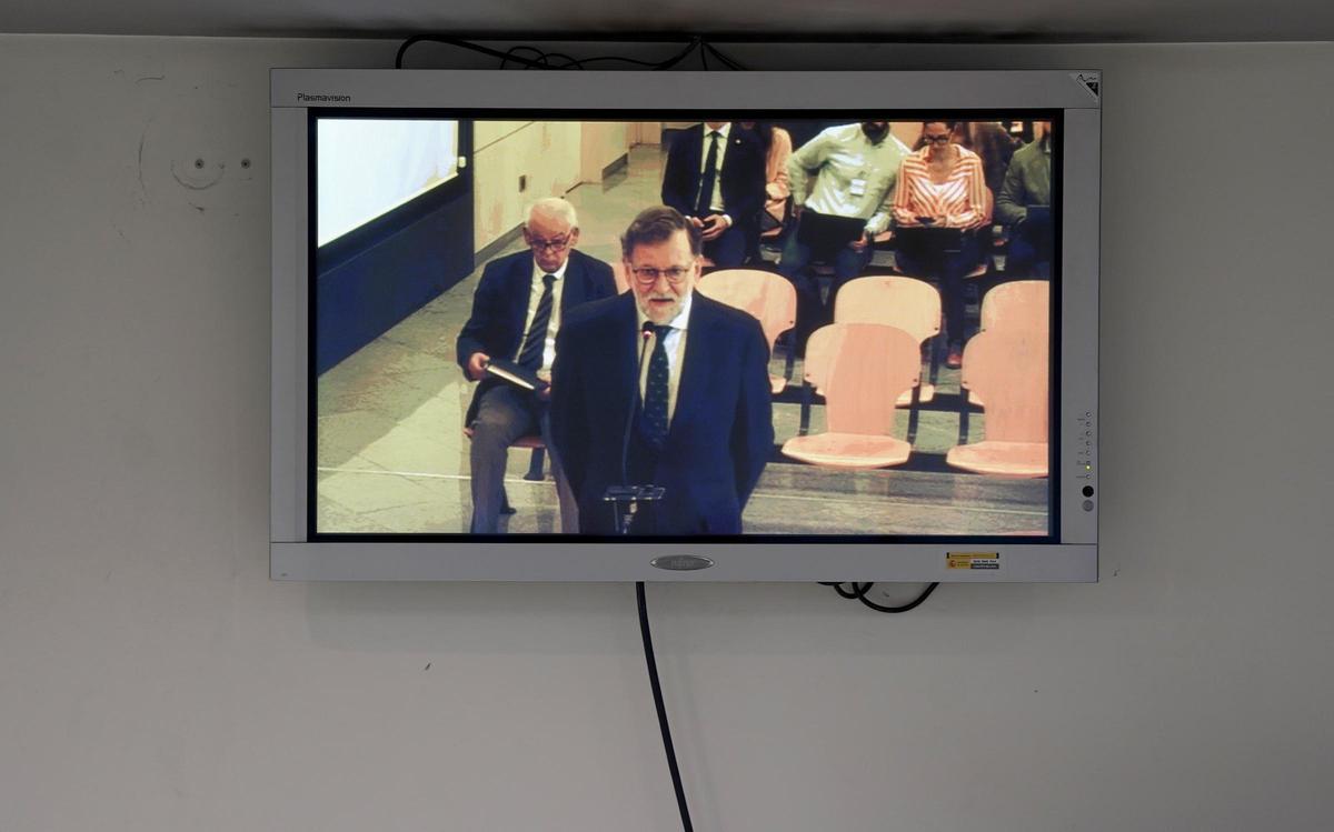 Mariano Rajoy, en la Audiencia Nacional, donde declara por el caso Kitchen.