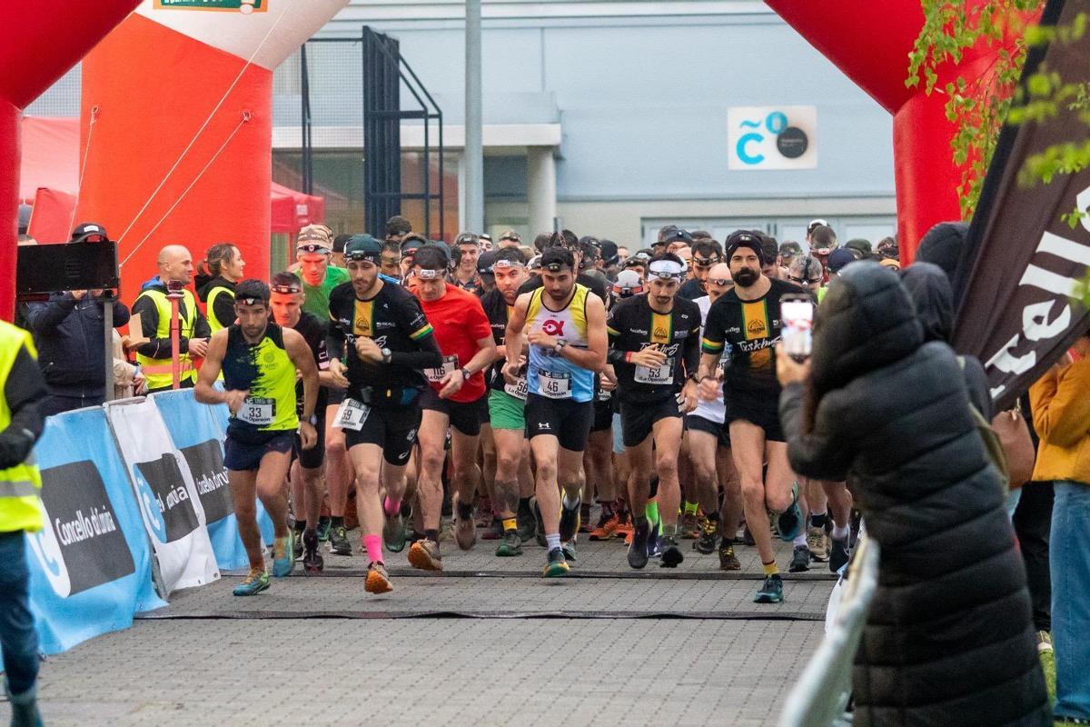 Salida de una de las últimas ediciones del trail de bomberos de A Coruña.