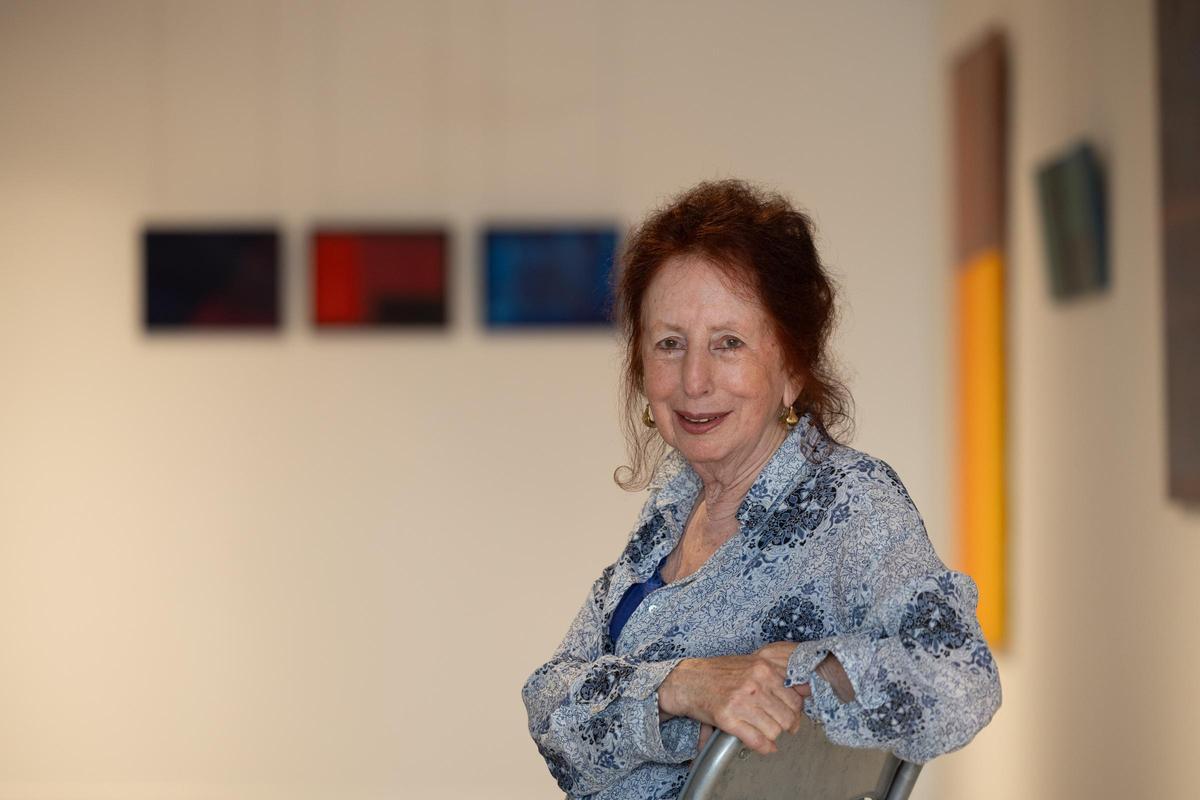 Marie-Antoinette Courtens, en la sala de exposiciones municipal de Santa Eulària, Sant Jaume 72.