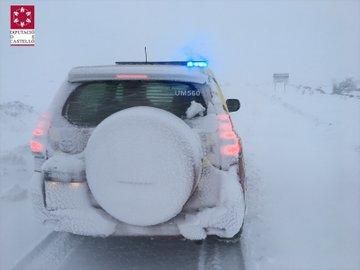 Imágenes de la intensa nevada caída en Els Ports.