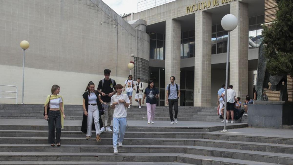 Primer día de clase en la Universidad de Zaragoza, el pasado mes de septiembre.