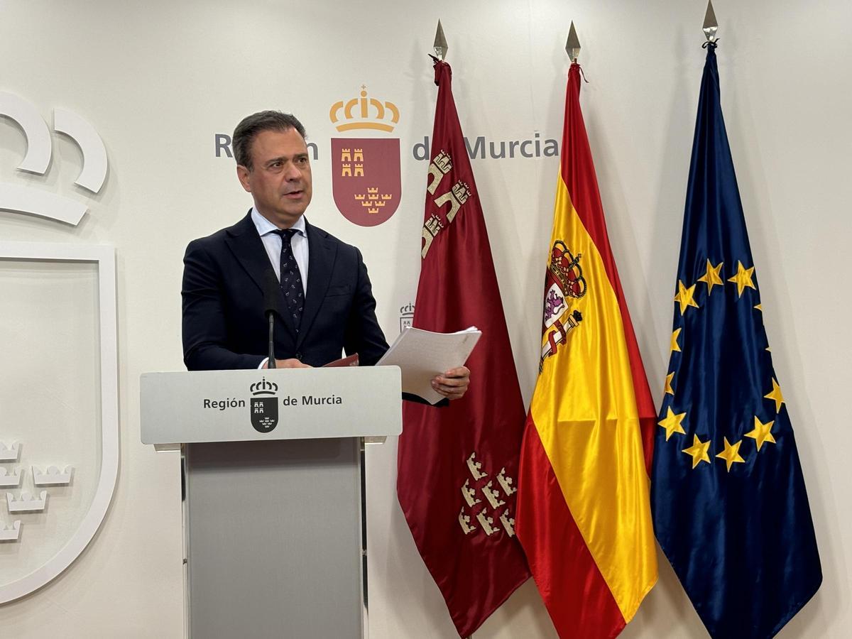 Marcos Ortuño, este jueves en el Palacio de San Esteban.