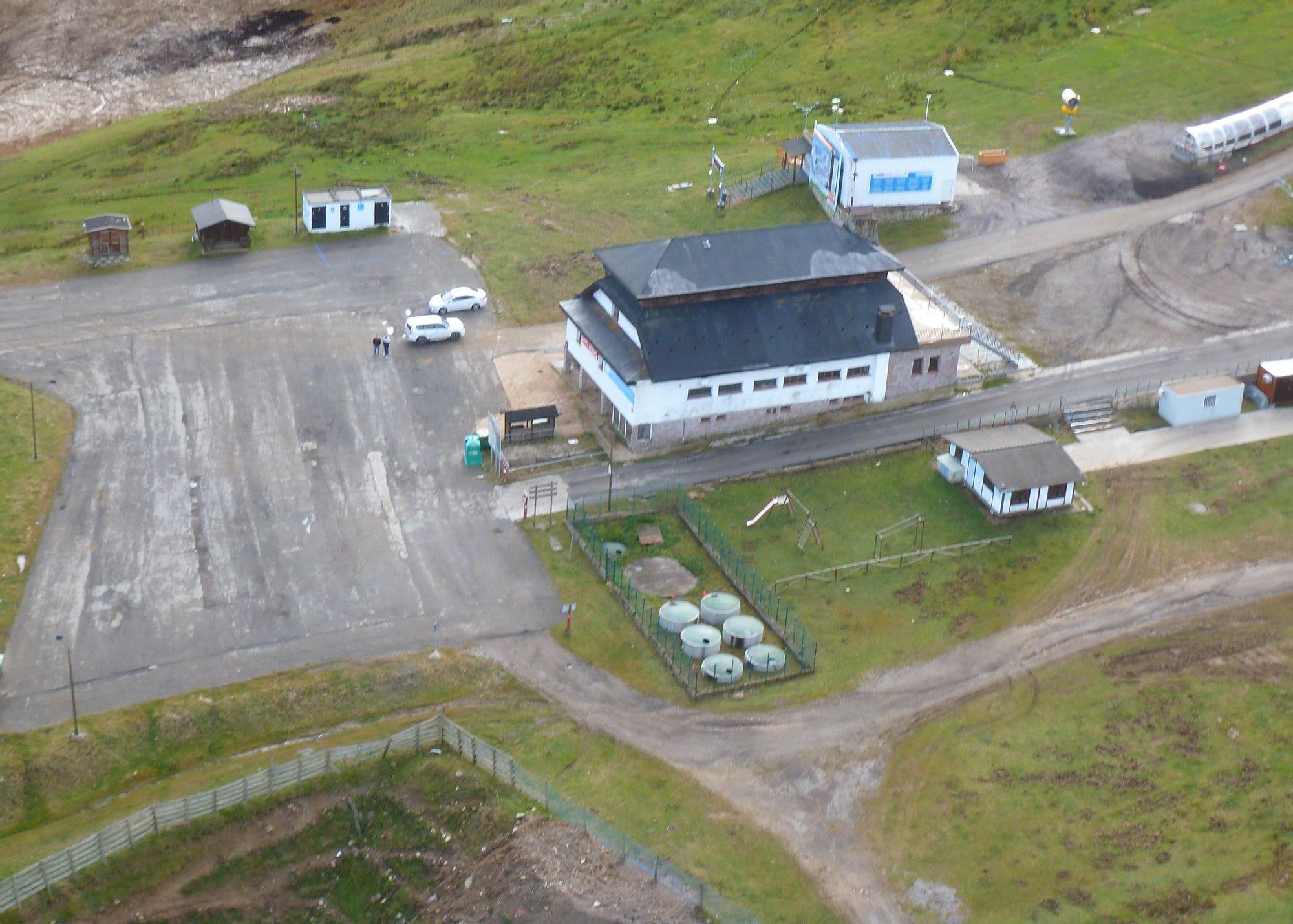 La estación de Pajares, a vista de pájaro.