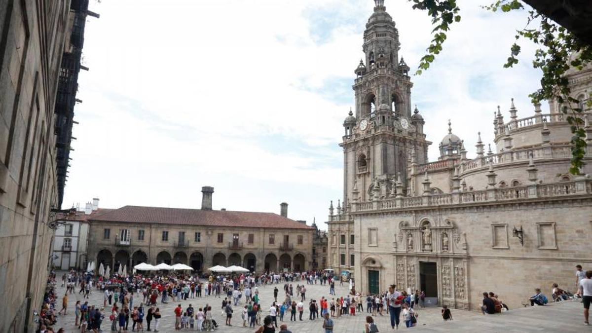 Imagen de la Praza da Quintana en Compostela