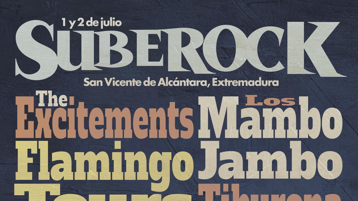 Cartel del 15 SubeRock de San Vicente de Alcántara