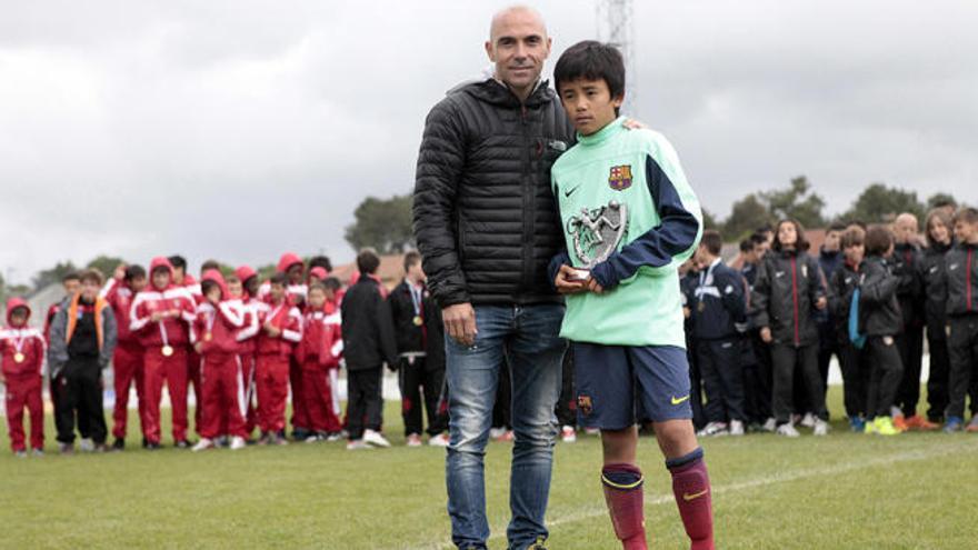 De la Peña, durant el toreno infantil // Bernabé/ Luismy