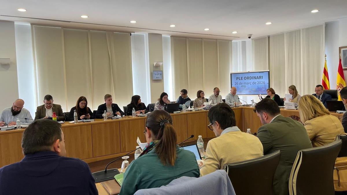 Imagen del pleno ordinario celebrado este jueves por la corporación municipal de Vila-real.