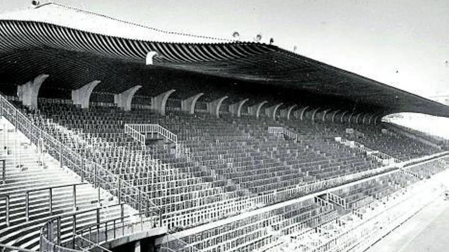 La marquesina de Les Corts, antiguo estadio del FC Barcelona.