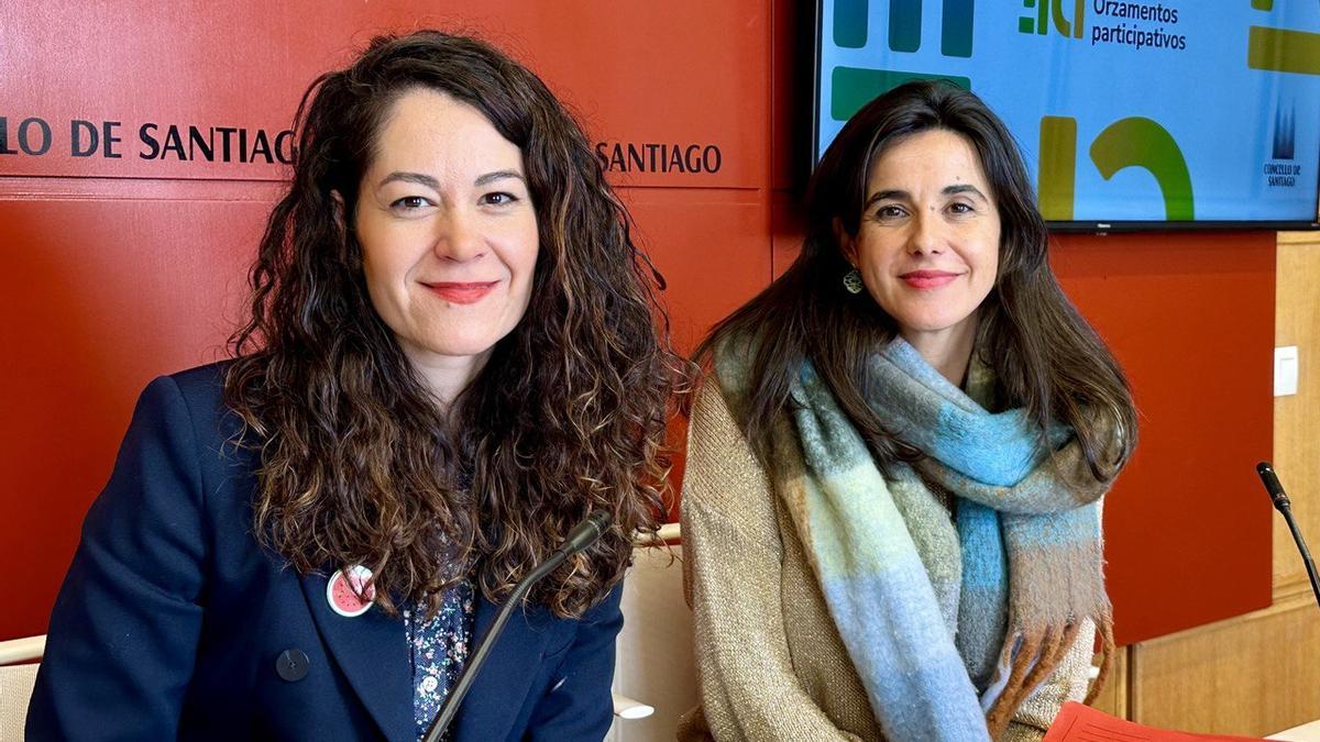 María Rozas y Noela Vilas en la rueda de prensa