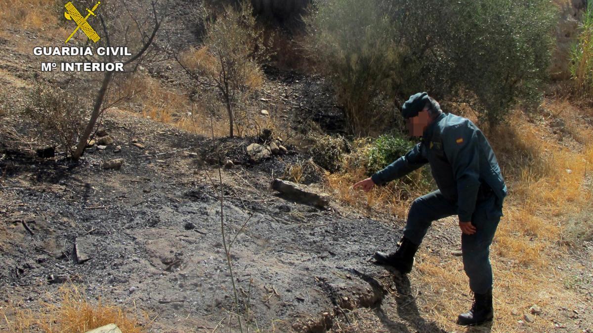 Investigado un vecino de Lorca como autor del incendio de la sierra de La Almenara