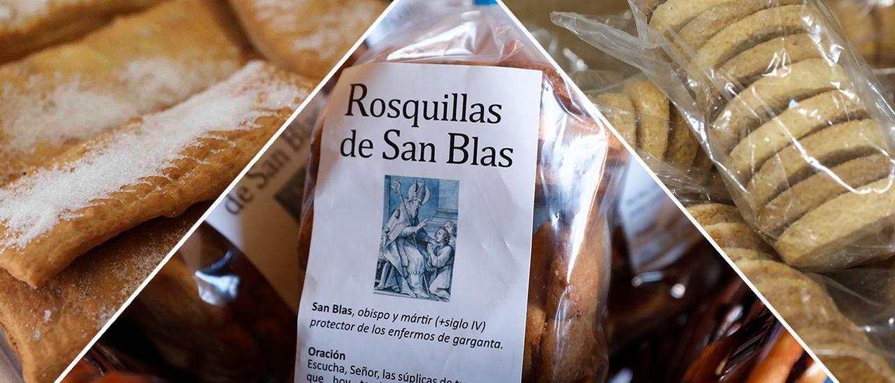 Rosquillas de anís de Jove y de las Pelayas, y bollinas de Riberas, todas de San Blas.