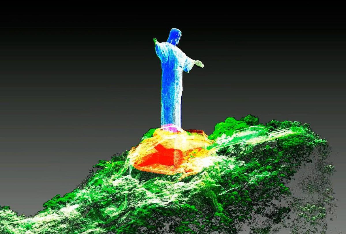 Escaneo Cristo del Corcovado Río de Janeiro