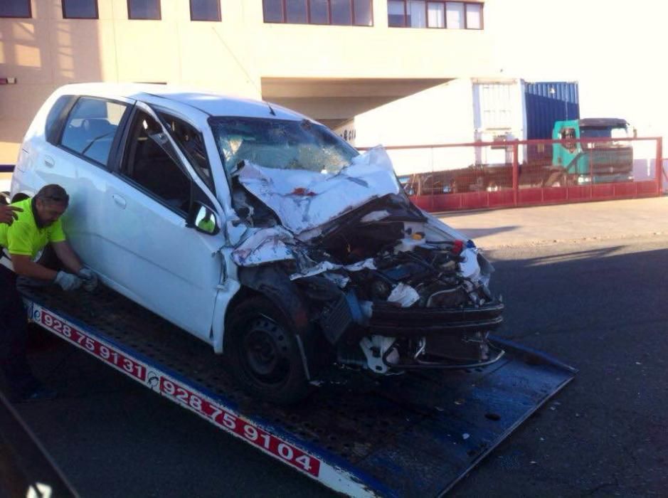 Accidente en el polígono industrial de Arinaga