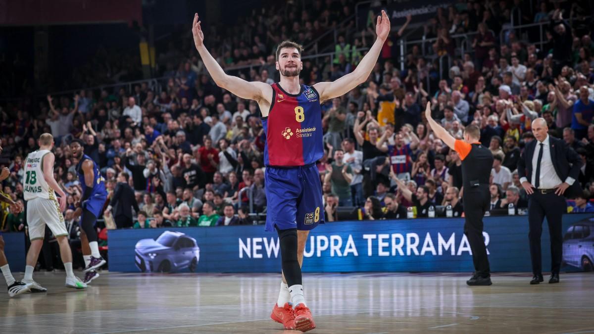 Darío Brizuela firmó una destacada actuación en la victoria ante Zalgiris por 82-70