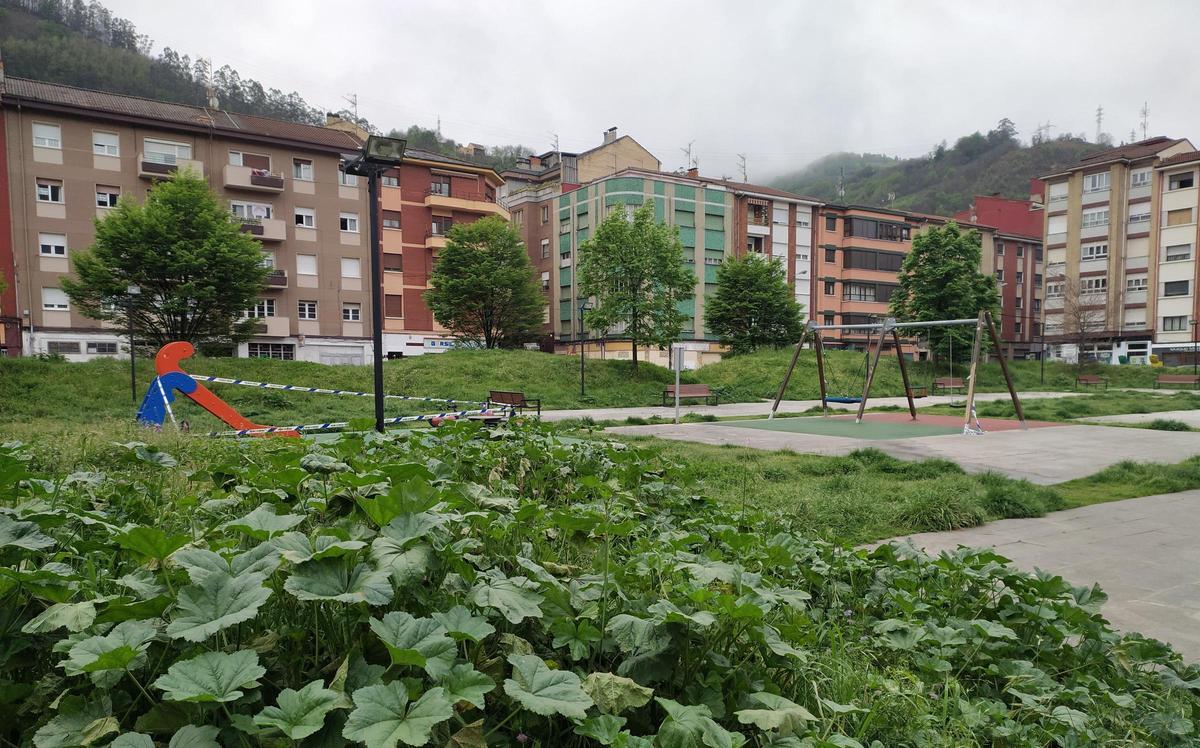 El parque de la Libertad, en Mieres del Camino.