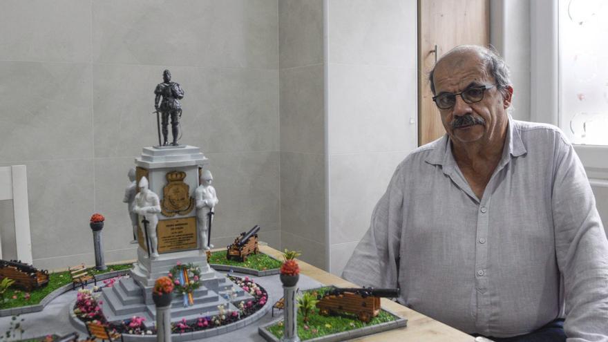 Un avilesino rinde homenaje a Pedro Menéndez con una maqueta sonora