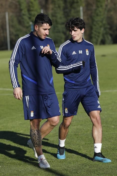 Entrenamiento del Oviedo en El Requexón