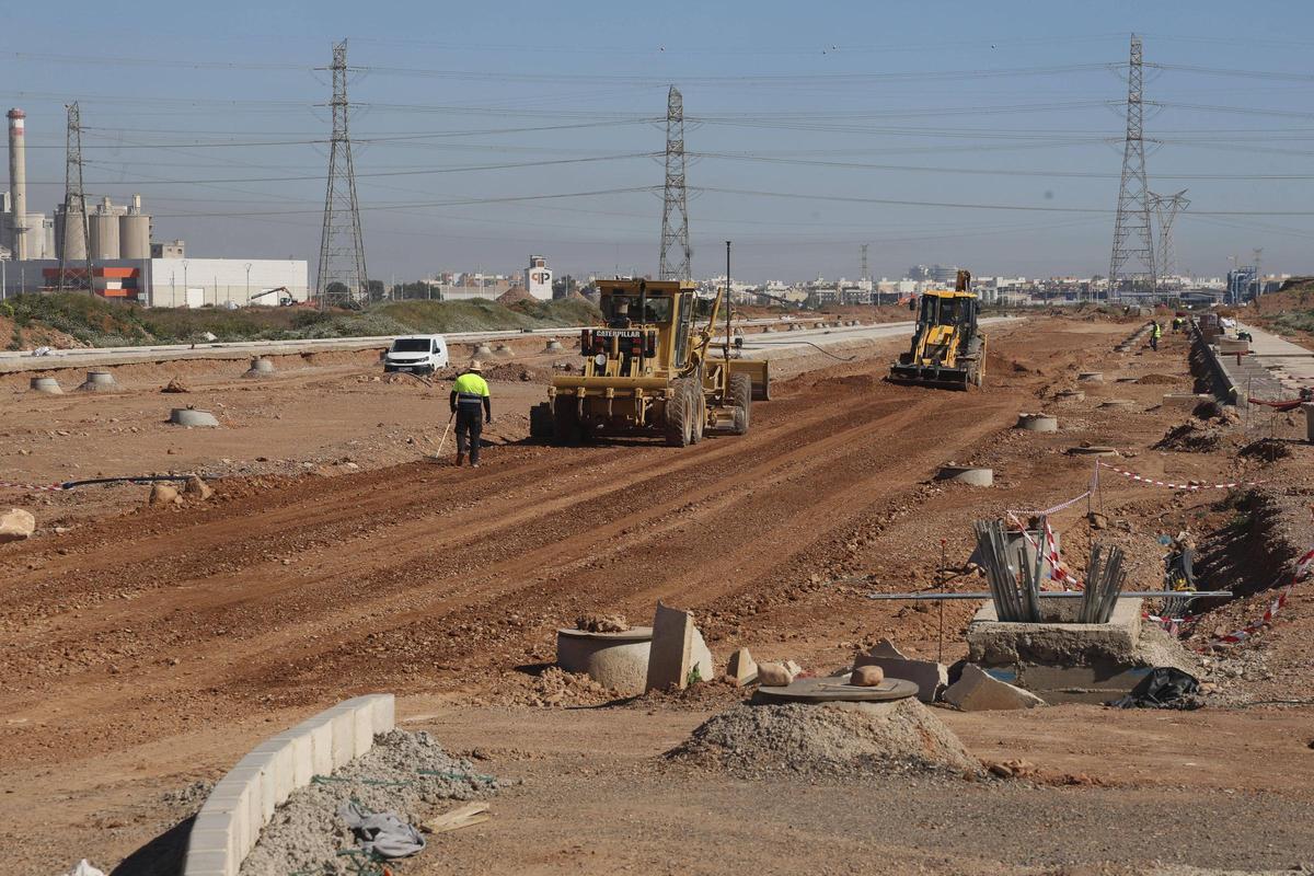 Obras de urbanización en Parc Sagunt II.