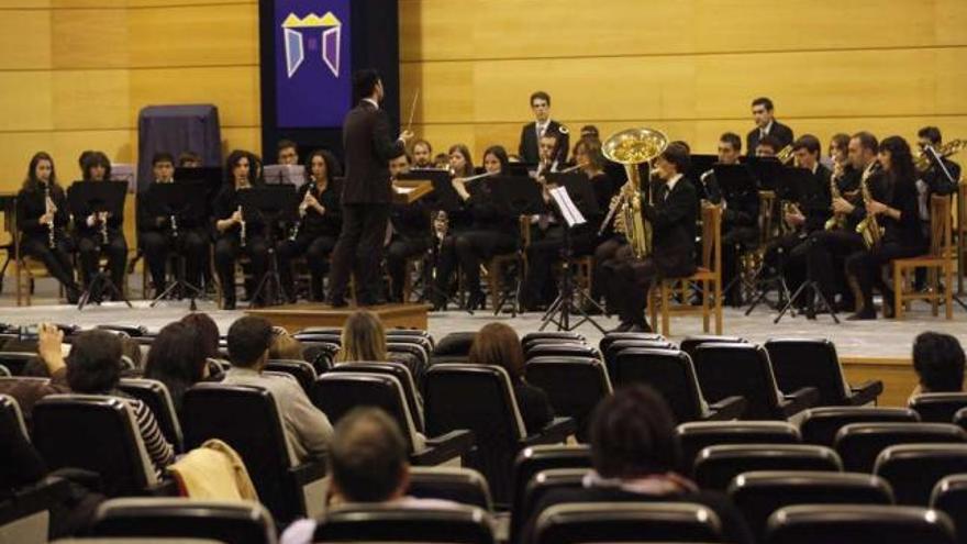 La Banda de Música de Silleda, durante un concierto en el auditorio de la Semana Verde.  // Bernabé/Gutier