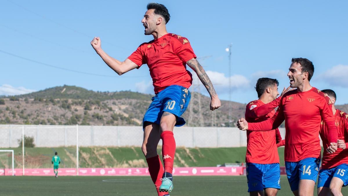 Una de las celebraciones en el último partido.