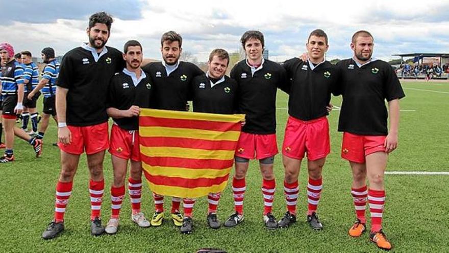 Set jugadors del Manresa RCamb el combinat català