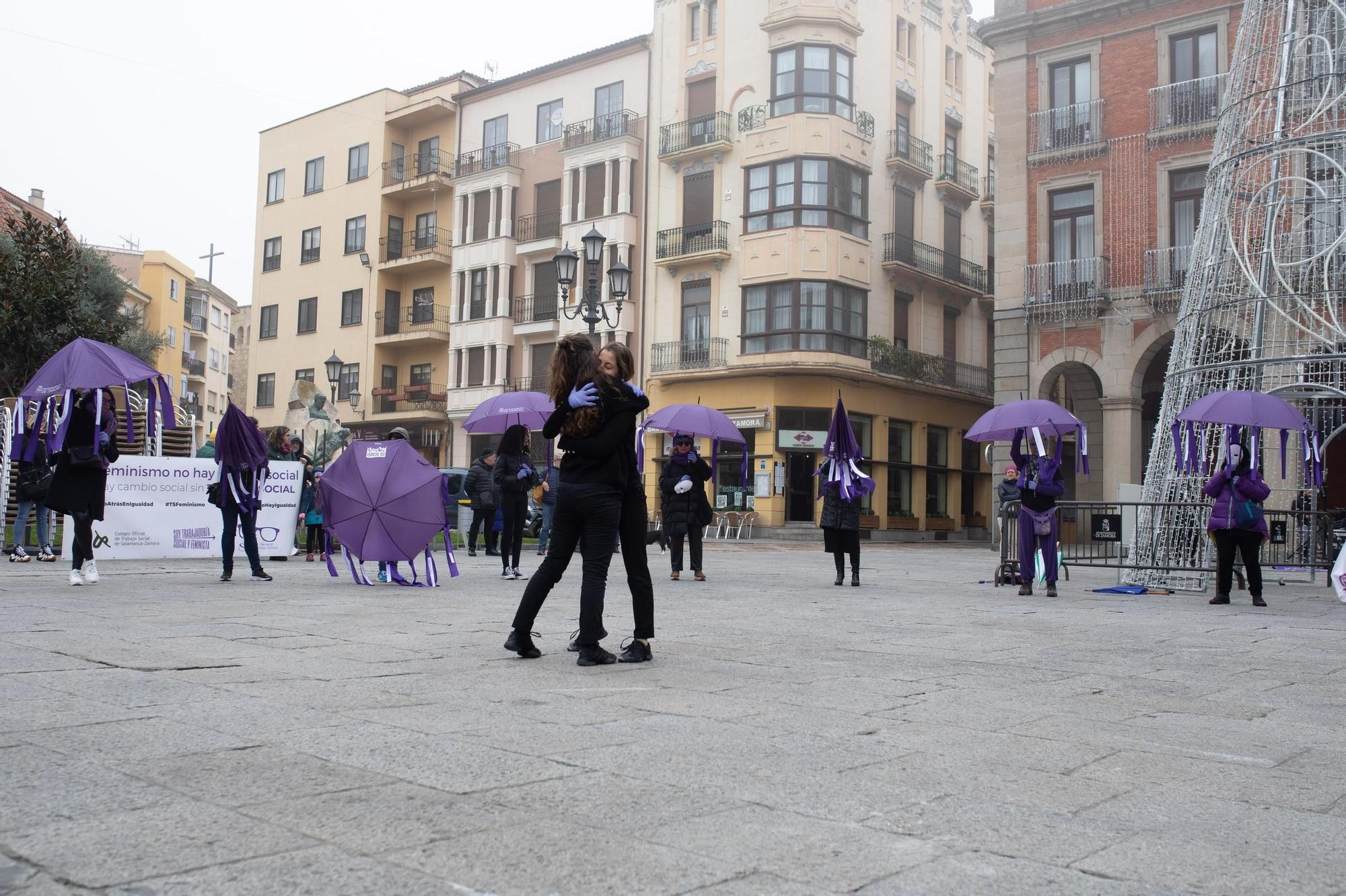 GALERÍA | El acto del 25N en Zamora, en imágenes