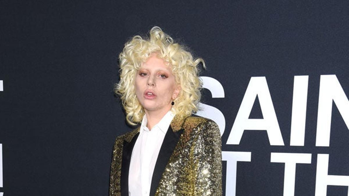 Lady Gaga en el evento de Saint Laurent The Palladium en Hollywood.