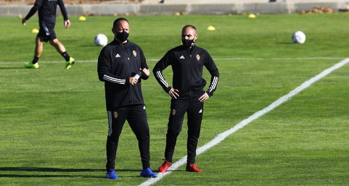 Entrenamiento del Real Zaragoza en la Ciudad Deportiva