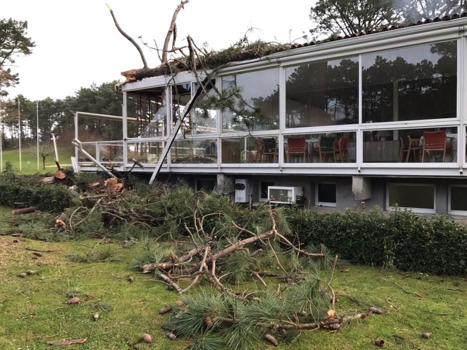 Los efectos del temporal Kurt en Arousa