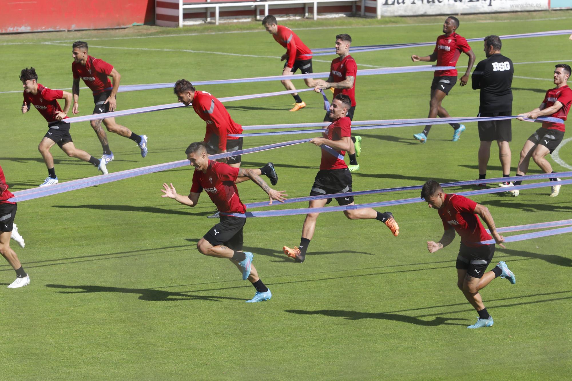 Entrenamiento del Sporting en Mareo