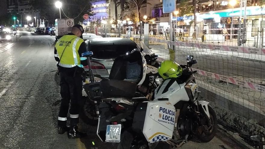 Cinco actuaciiones penales en ontroles de la Policía Local de Palma en Pueblo Español y en el Paseo Marítimo