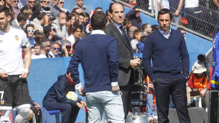 Rubi y Neville, en el partido del pasado domingo en el Ciutat