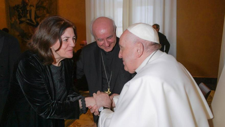 La presidenta de la UCAM se reúne con el Papa Francisco