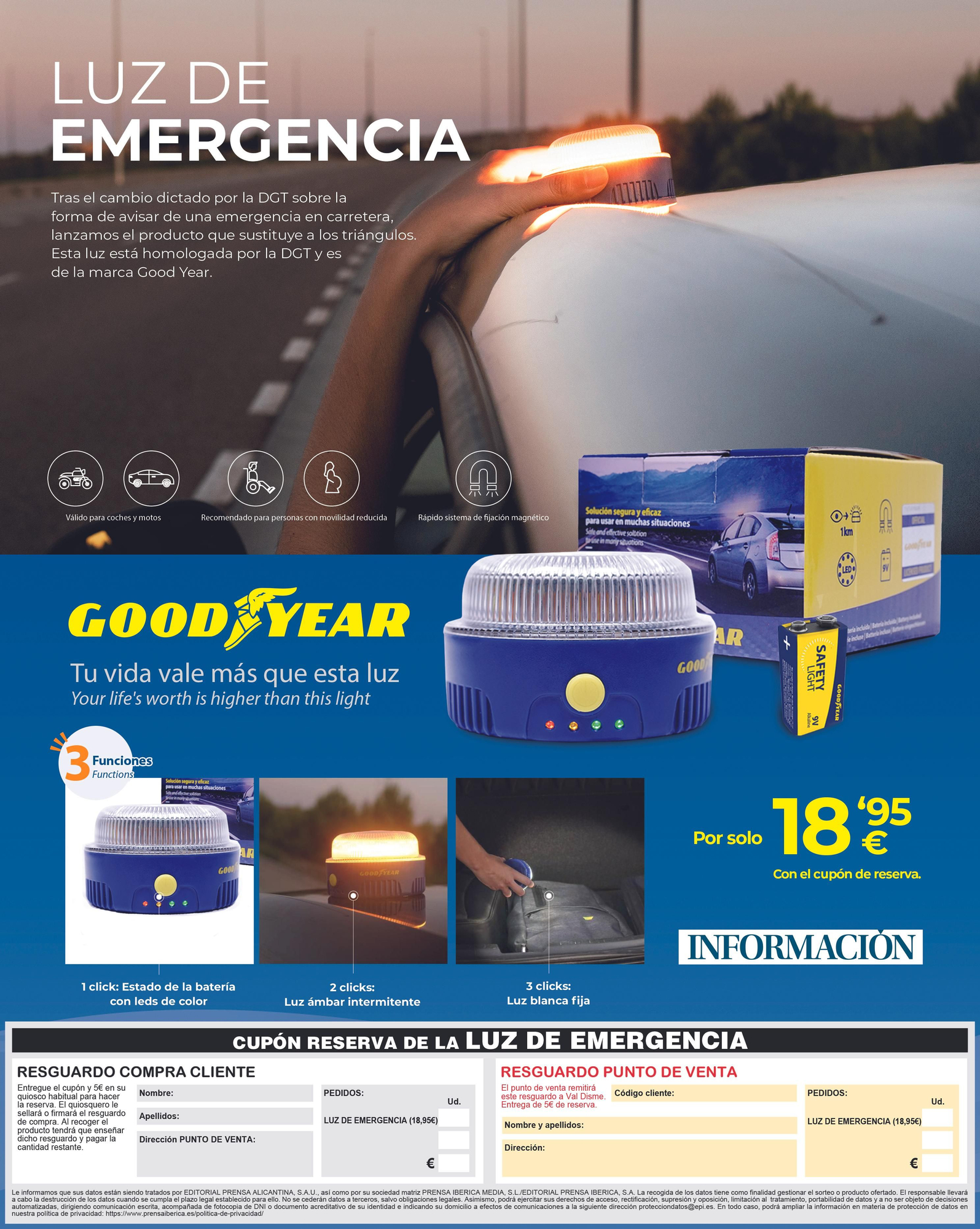 Luz de emergencia Good Year