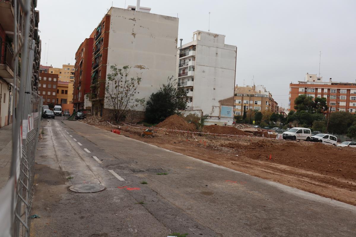 Así marchan las obras en el "agujero de la vergüenza" de Orriols