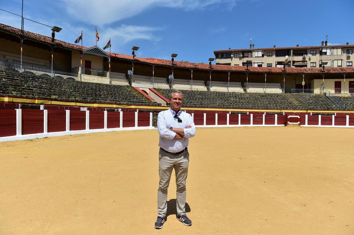 Alberto Manuel Hornos, en la plaza de toros de Plasencia.