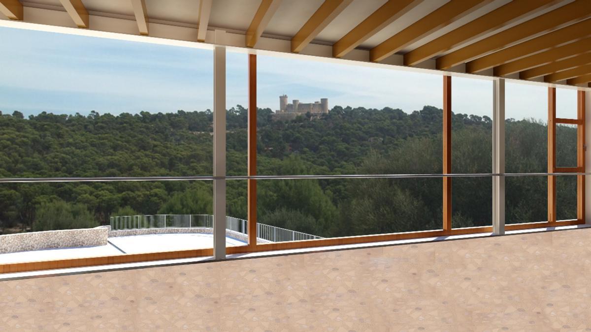 El renovado espacio tendrá vistas privilegiadas al Castell de Bellver.