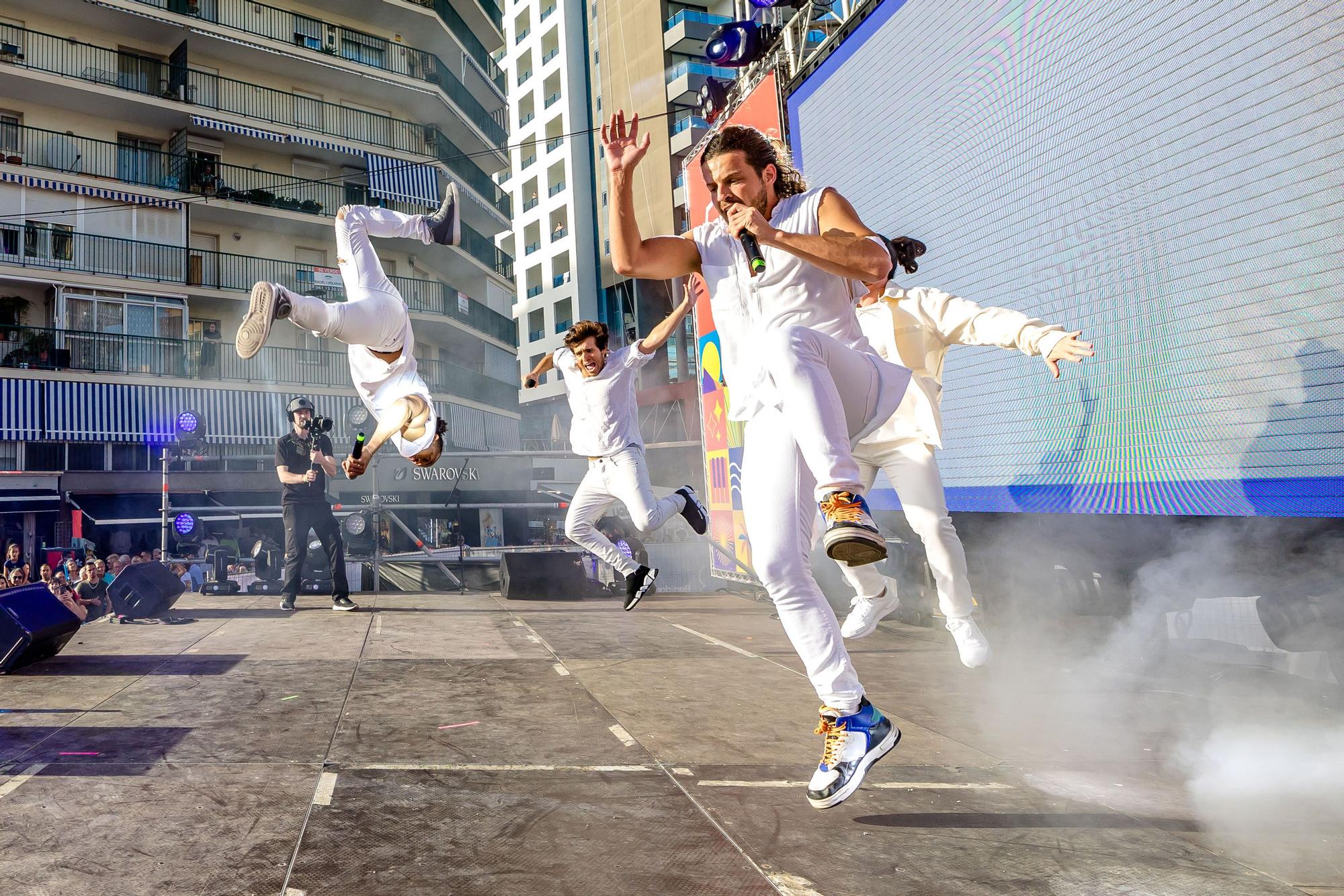 El "tecnohito" de Benidorm, icono de promoción turística La torre de 18 metros de altura se convierte en uno de los protagonistas de la celebración de Eurovisión y en uno de los enclaves turísticos