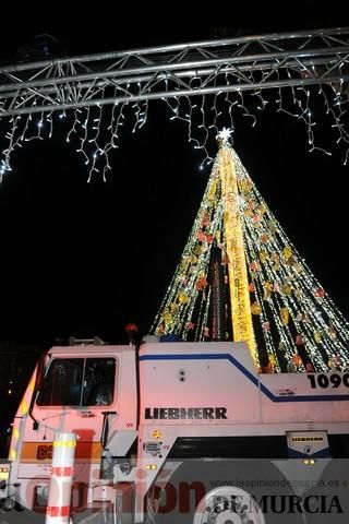 Encendido del Gran Árbol de Navidad de la Plaza Circular de Murcia