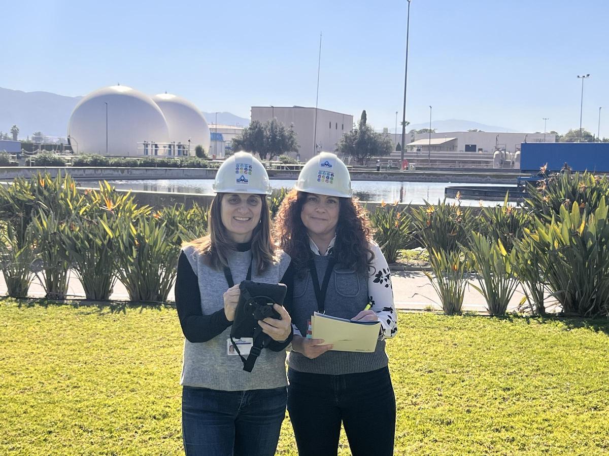 Técnicas de Aguas de Murcia en la Depuradora Murcia-Este.