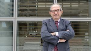 BARCELONA. 1 DE OCTUBRE DEL 2015. RETRATO DE JOAN FONT, PRESIDENTE DE BON PREU, LA CADENA DE SUPERMERCADOS. FOTO TOMADA EN EL HOTEL EUROSTARS GRAN MARINA DE BARCELONA. FOTO DE MONICA TUDELA