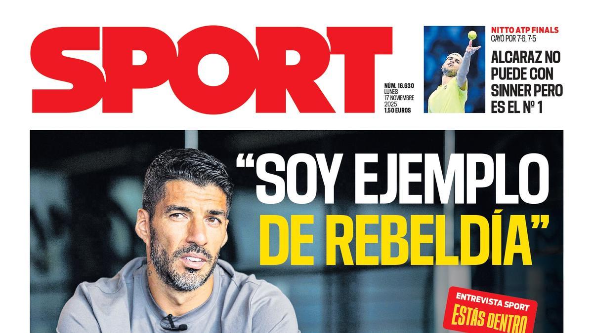 Esta es la portada de SPORT de hoy lunes, 17 de noviembre de 2025